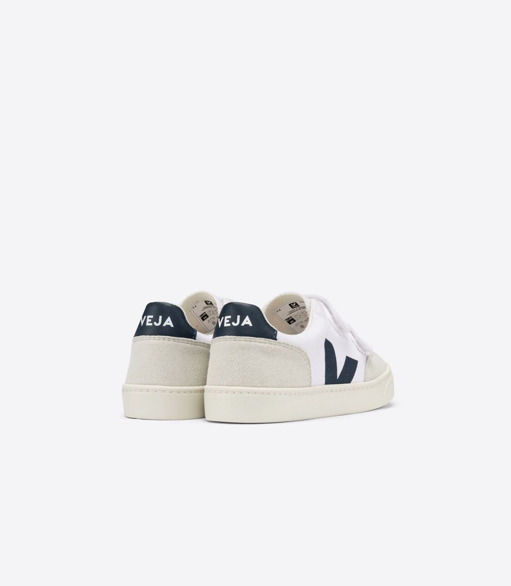 Veja Sneakers Copii - V-12 Velcro Panza - Albi/Bej - 2731906-HD